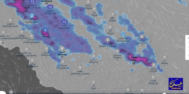 پوشش 60 سانتیمتری برف در مناطق مرتفع استان کرمان